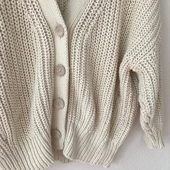 Babaa No. 18 cardigan in natural cotton, one size - Picture 5 of 8